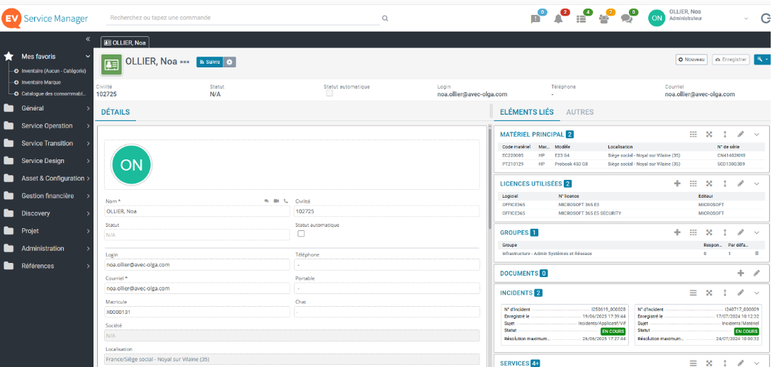 Screen 6 - Inventaire EasyVista